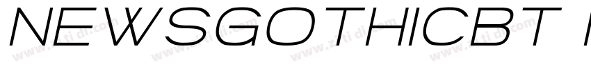 newsgothicbt italic字体转换